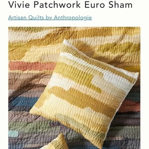Anthropologie Vivie patchwork euro sham
